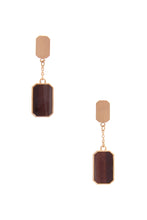 Load image into Gallery viewer, Gem Emerald Shape Dangle Earring
